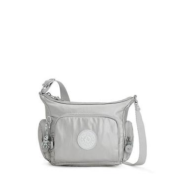 Kipling Gabbie Mini Metallic Crossbodytassen Zilver | BE 1123LI